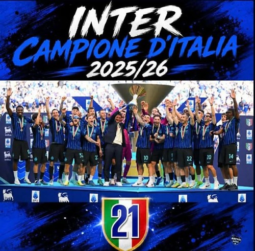 Inter campione italia - inter, d'italia